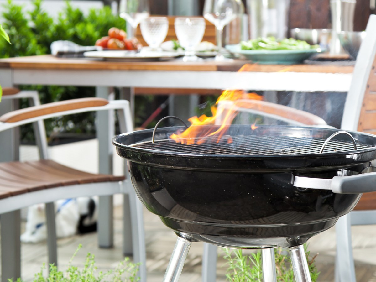 Grill auf Dachterrasse