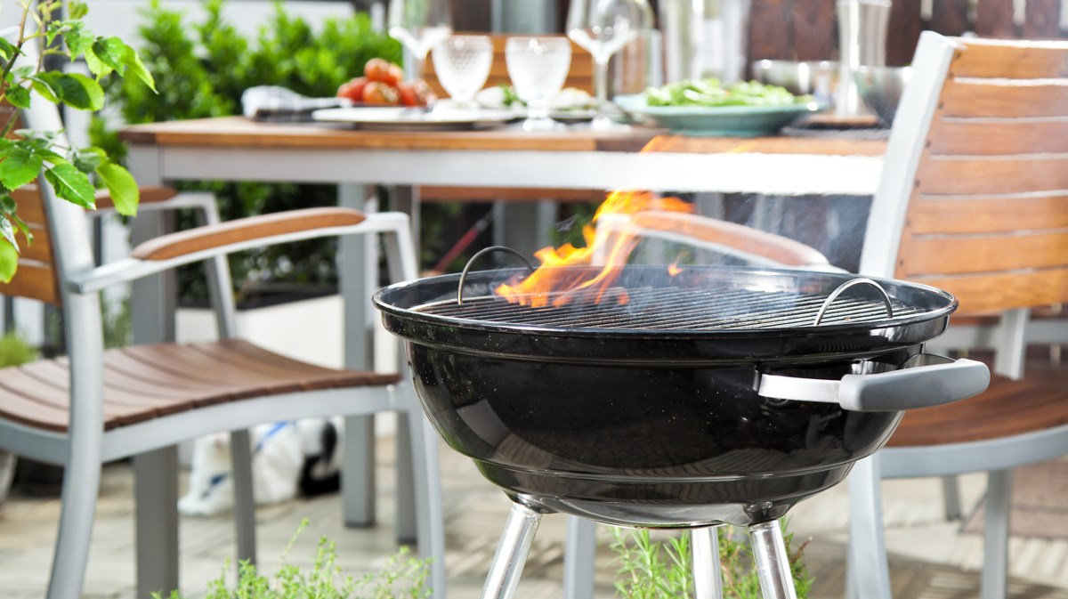 Grill auf Dachterrasse