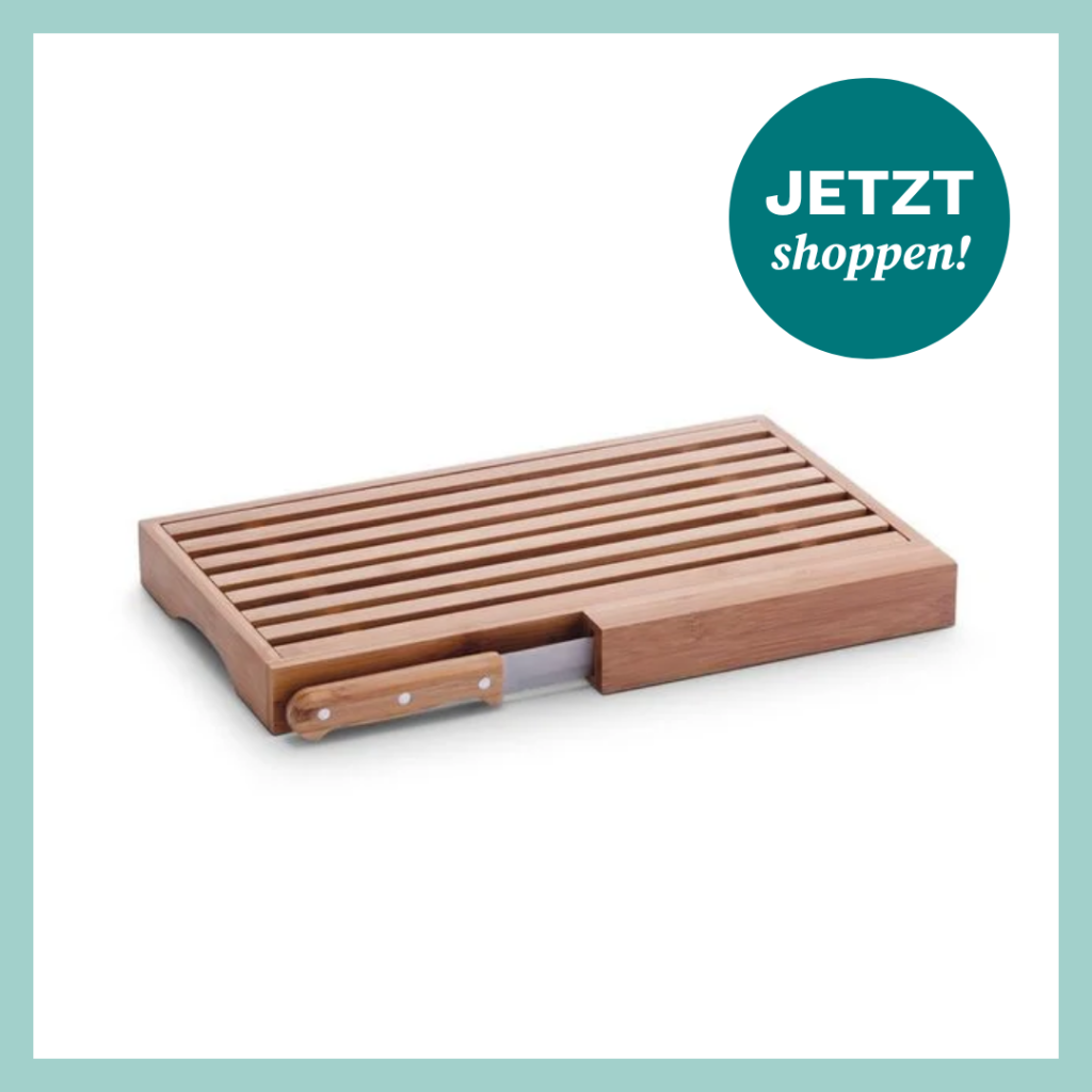 Schneidebrett f&uuml;r Brot mit Brotmesser
