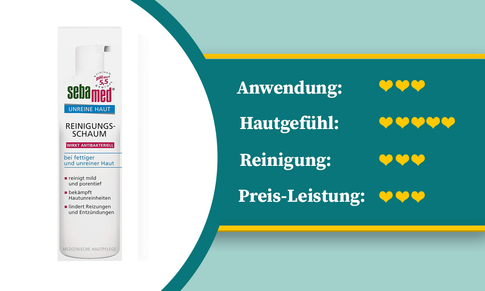 Sebamed Reinigungsschaum mit gutem Testurteil.