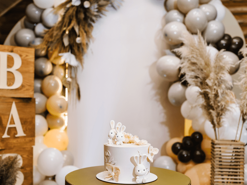 Boho-Dekoration für eine Baby Shower Party