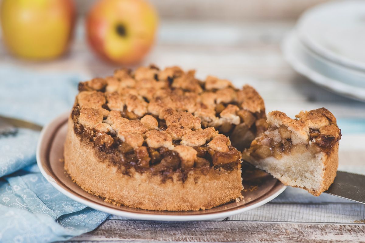 Vegan backen: Rezept für veganen Apfelkuchen