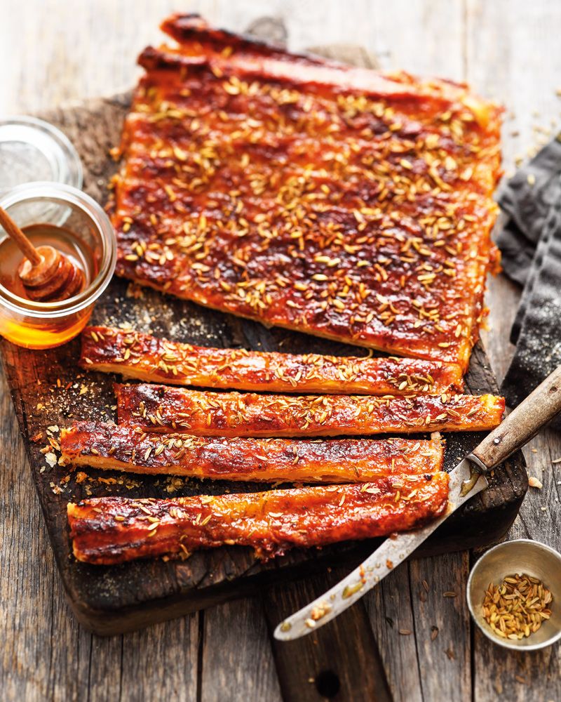 Dessert vom Grill: Blätterteig mit Fenchel und Honig