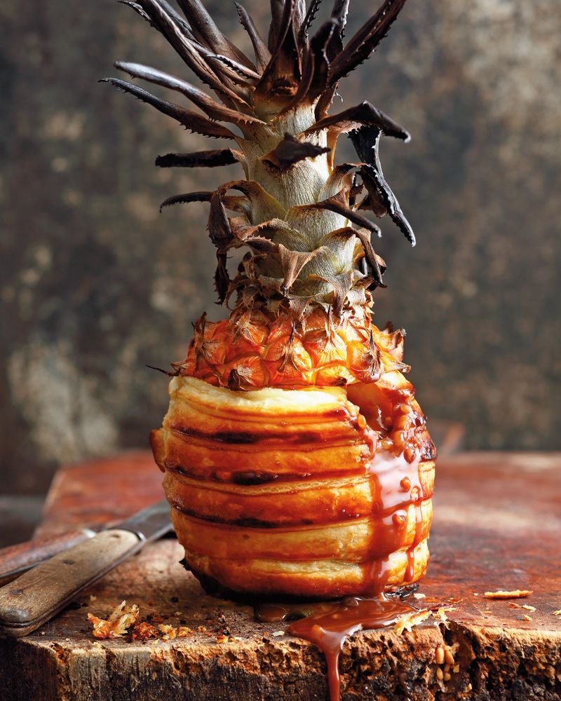 Dessert zum Grillen: Ananas im Teigmantel