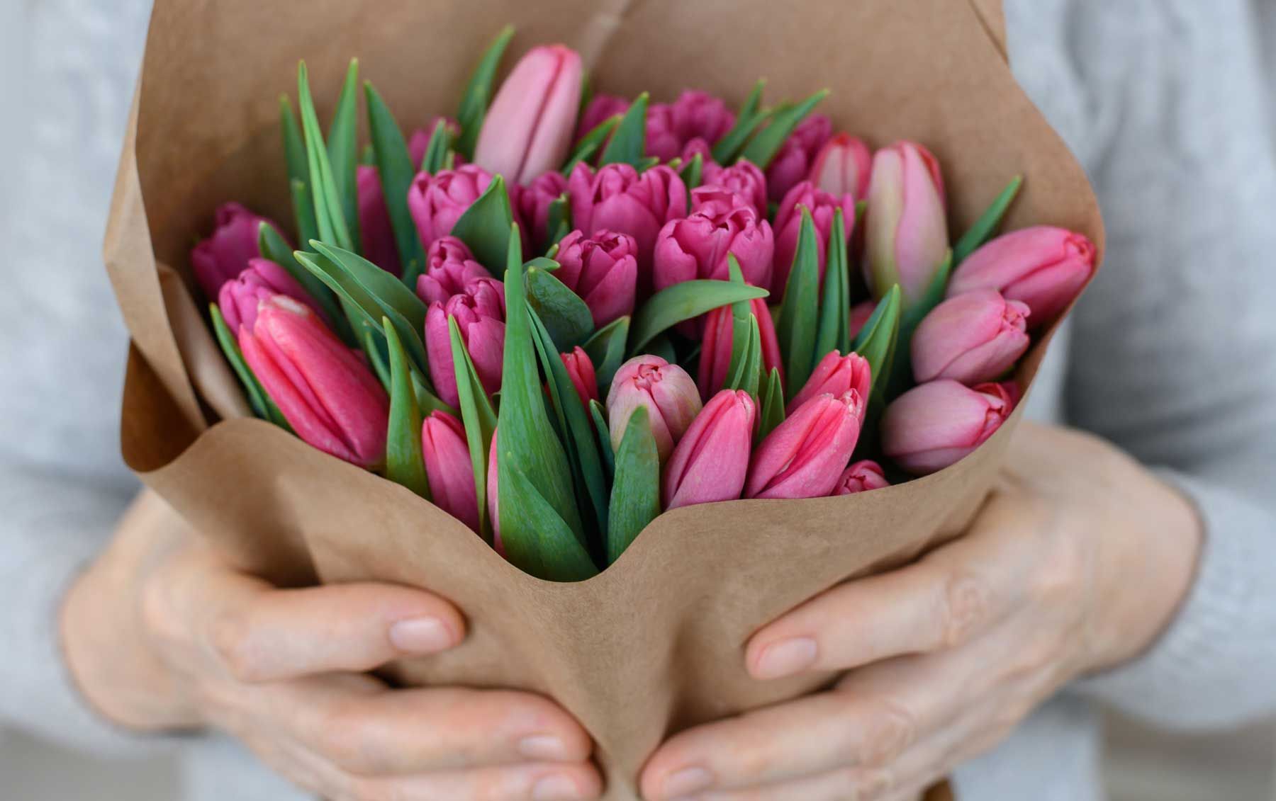 Wählt Tulpen, deren Knospen noch geschlossen sind