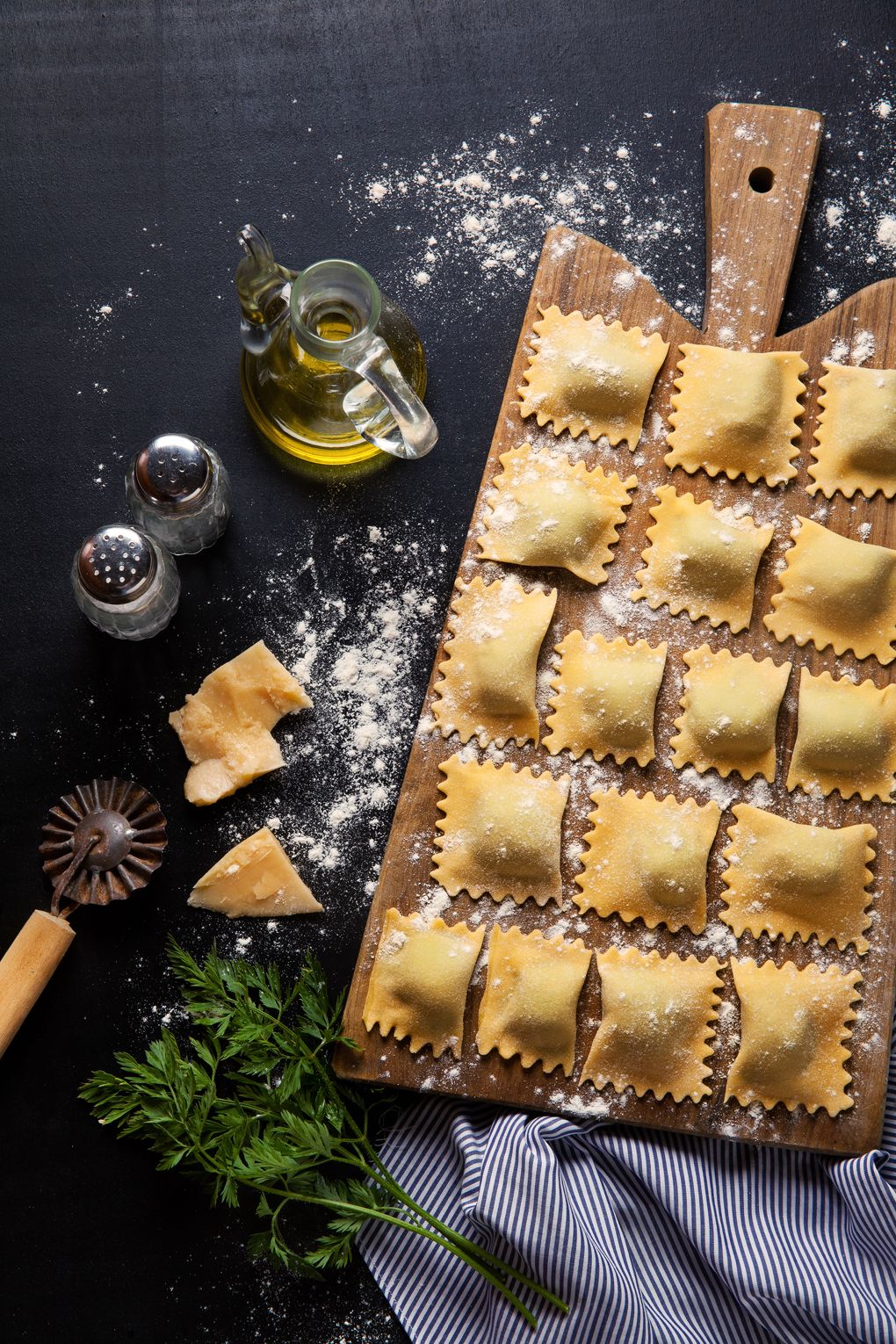 Ravioli mit vegetarischer Füllung selber machen