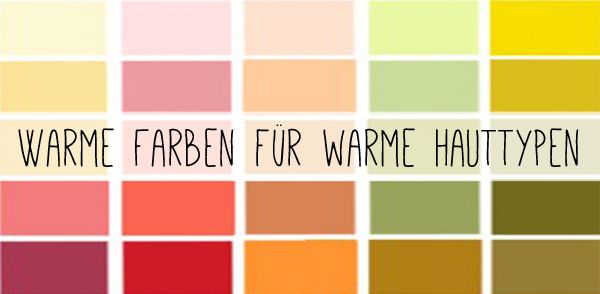 Warme Farben stehen warmen Farbtypen wie dem Frühlings- oder Herbsttyp