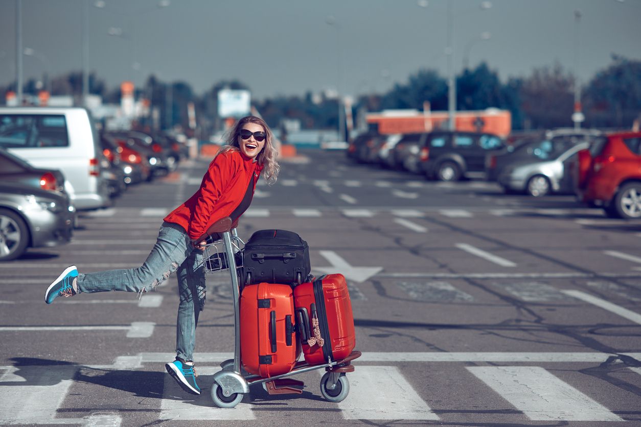 Parken am Flughafen - mach ein Foto