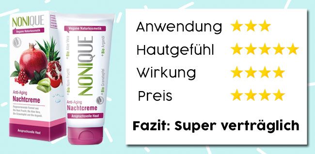 Nachtcreme Test 2019: Anti-Aging-Nachtcreme von Nonique