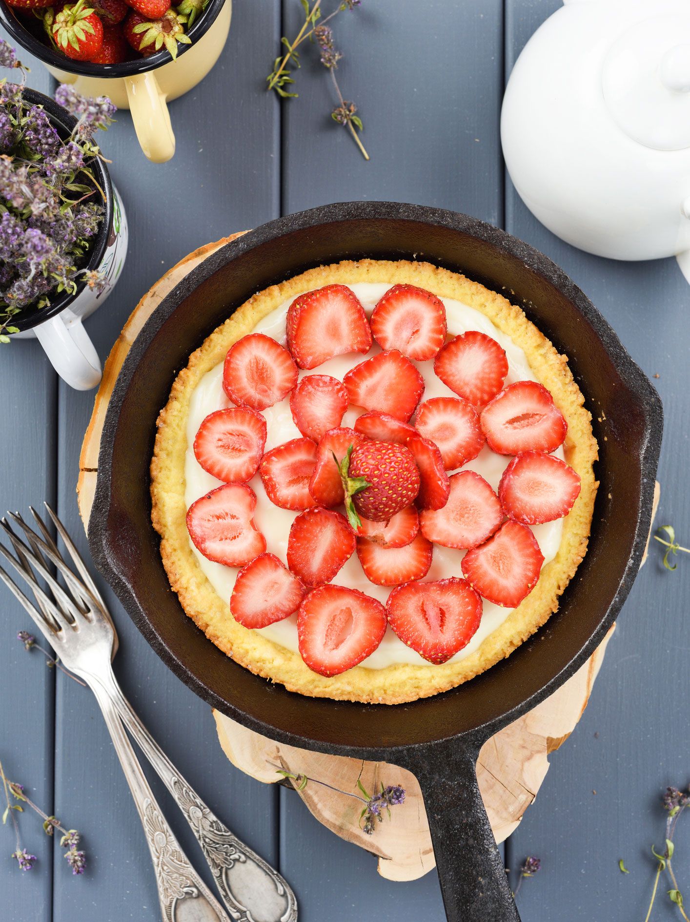 Erdbeerkuchen ohne Ofen backen