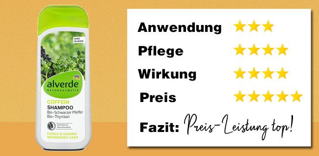 Shampoo gegen Haarausfall Test: alverde Coffein-Shampoo