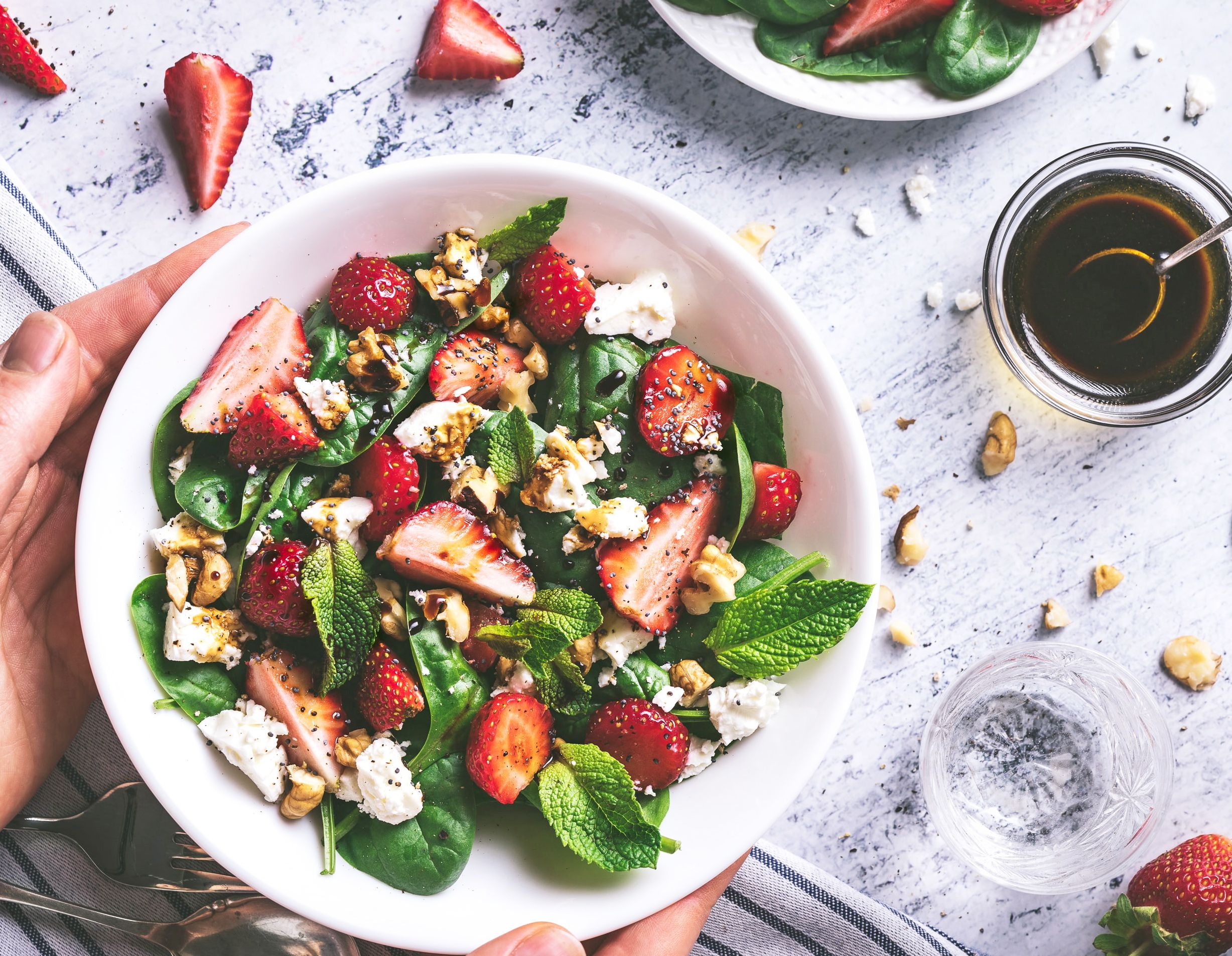 Süße Früchte heben den gemischten Salat auf ein neues Level