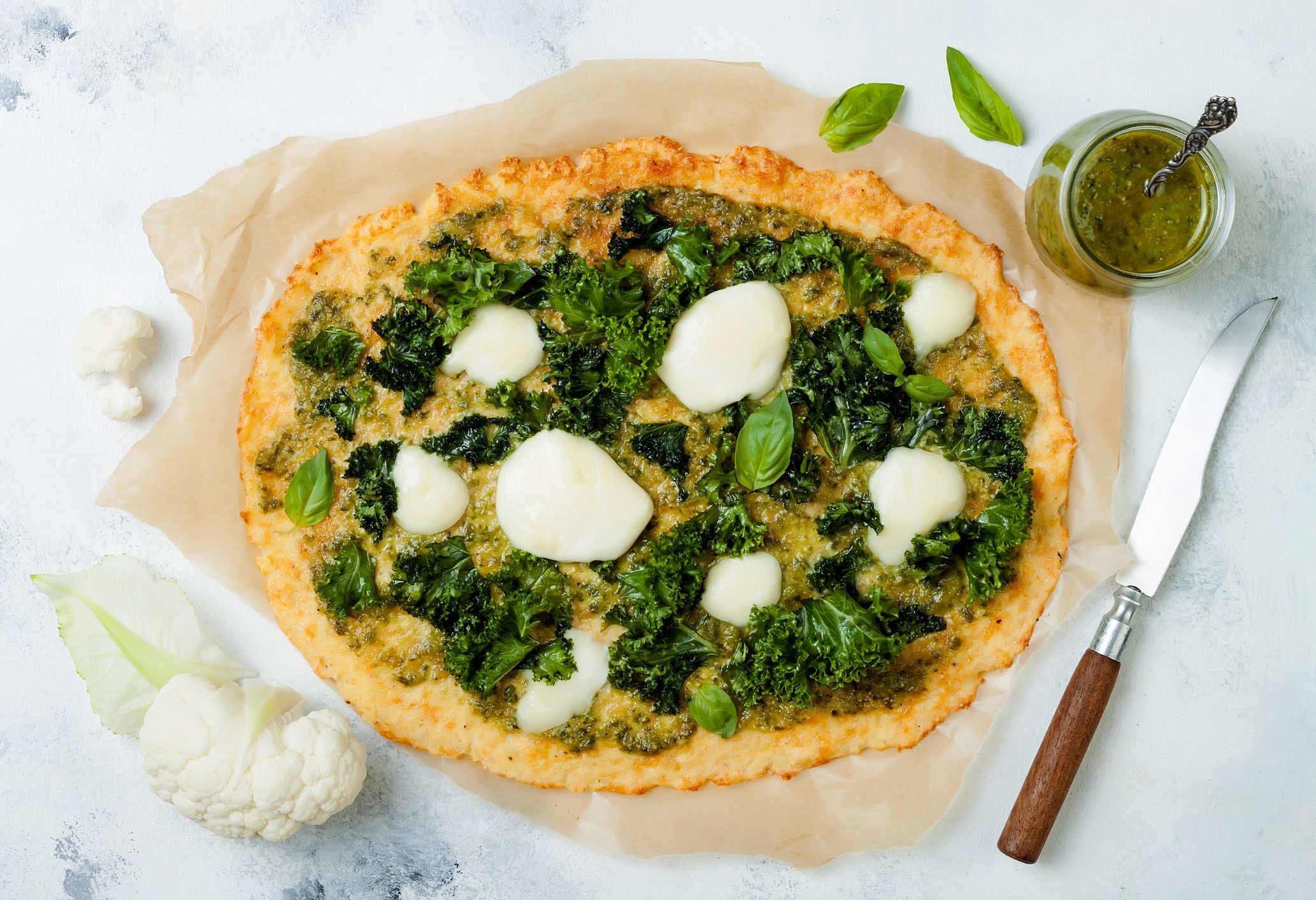 Blumenkohl kochen und als Pizza zubereiten