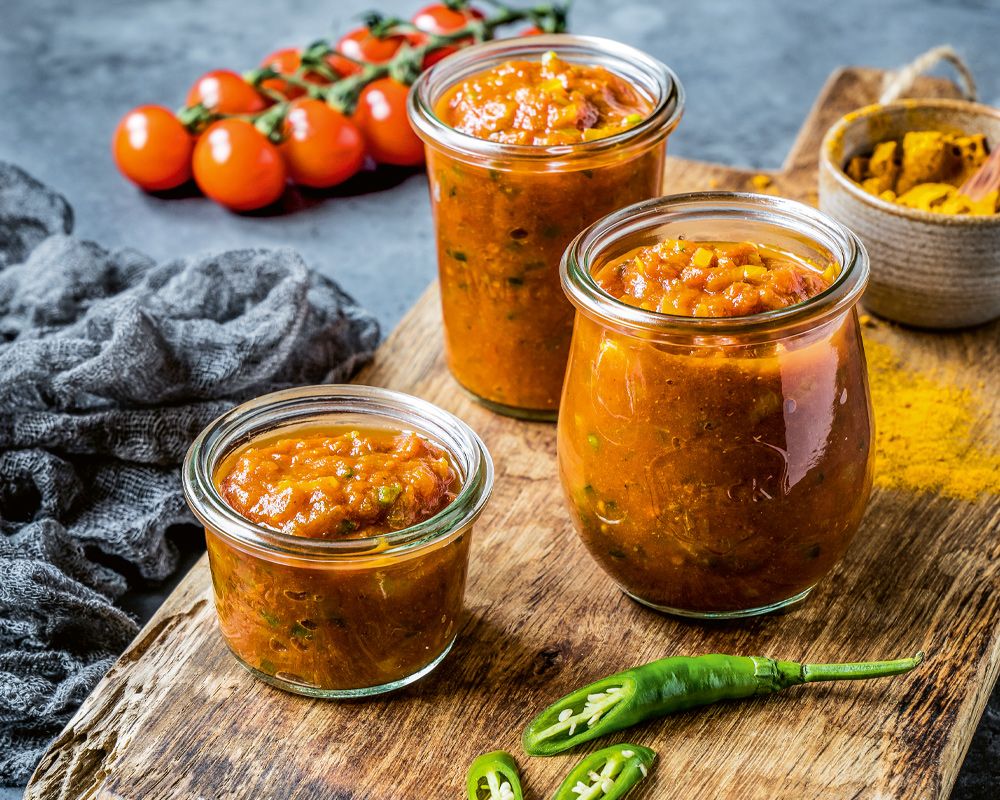 Afrikanische Grillsauce: Tomaten-Chutney