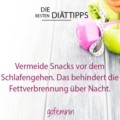 Nicht zu viel snacken