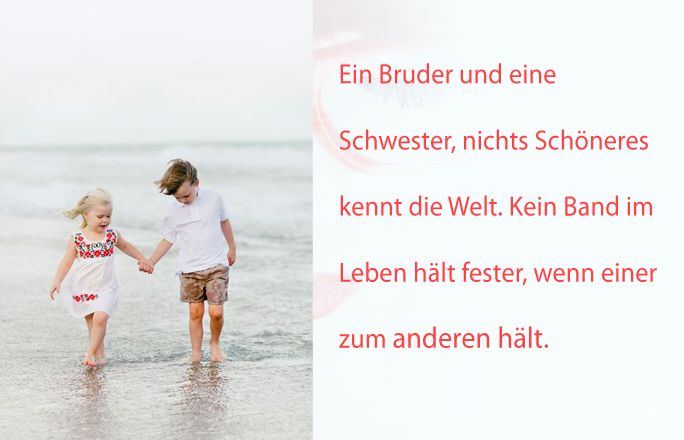 Geschwisterspruch: Bruder und Schwester