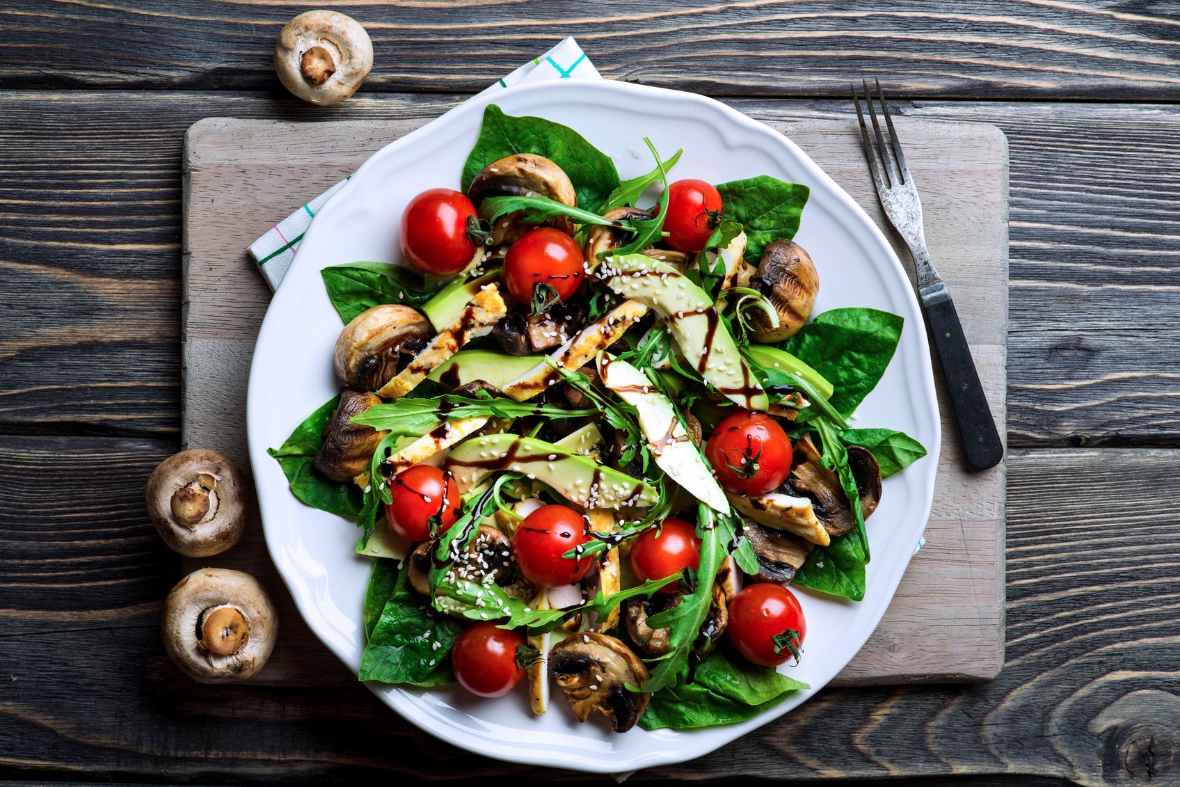 Gerichte zum Abnehmen: Spinatsalat mit Huhn