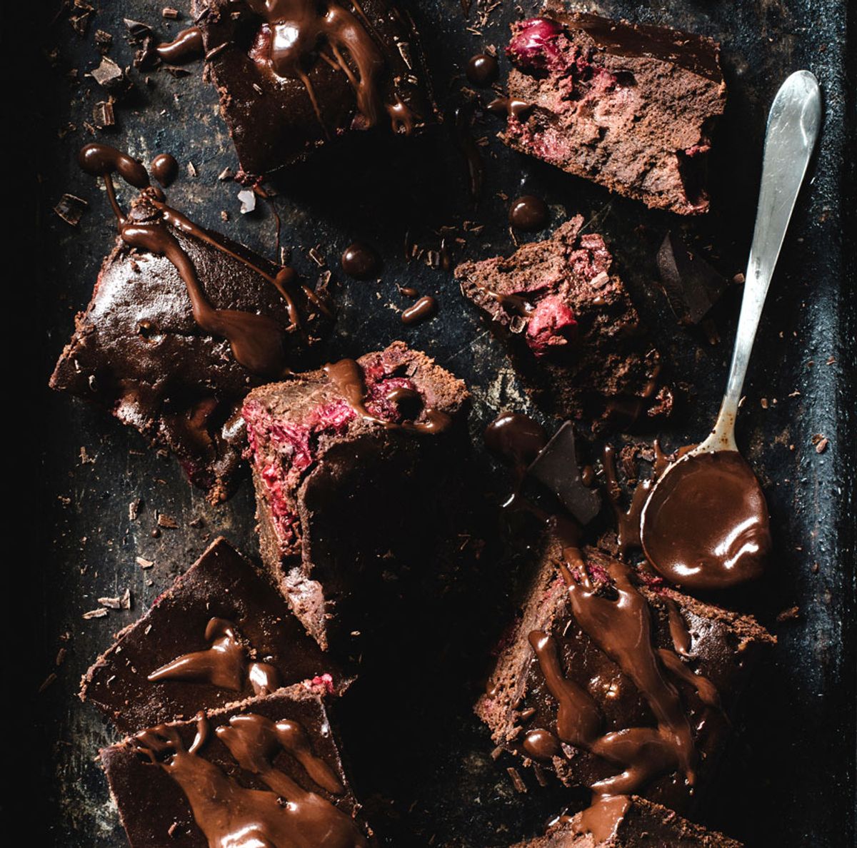 Schokokuchen mal anders: Brownies mit Beeren