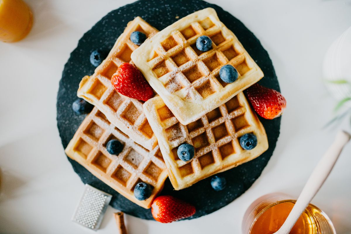 Käsekuchen aus dem Waffeleisen