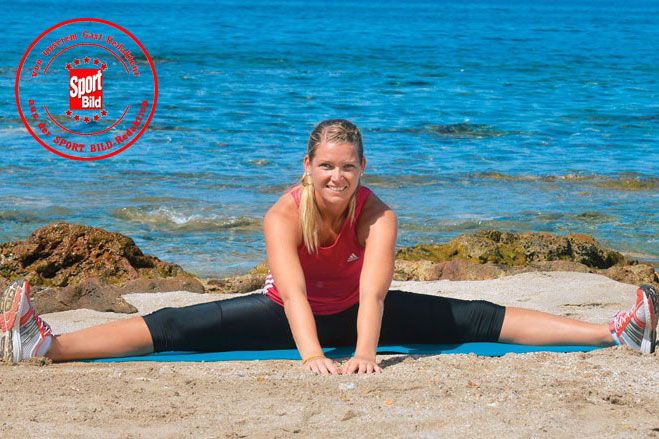 Stretching-Übung für hintere Oberschenkel und Adduktoren Stretching-Übung für hintere Oberschenkel und Adduktoren