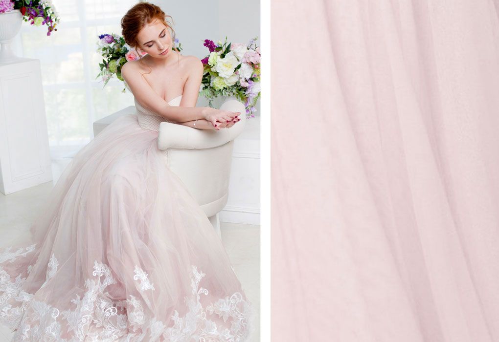 Blush und Puderrosa: Zarte Brautkleidfarbe