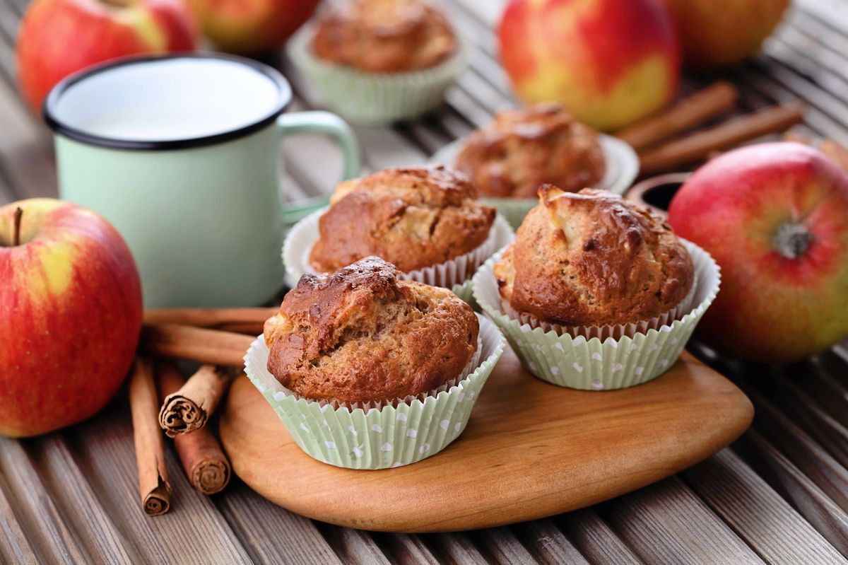 Rezept für saftige Apfel-Zimt-Muffins