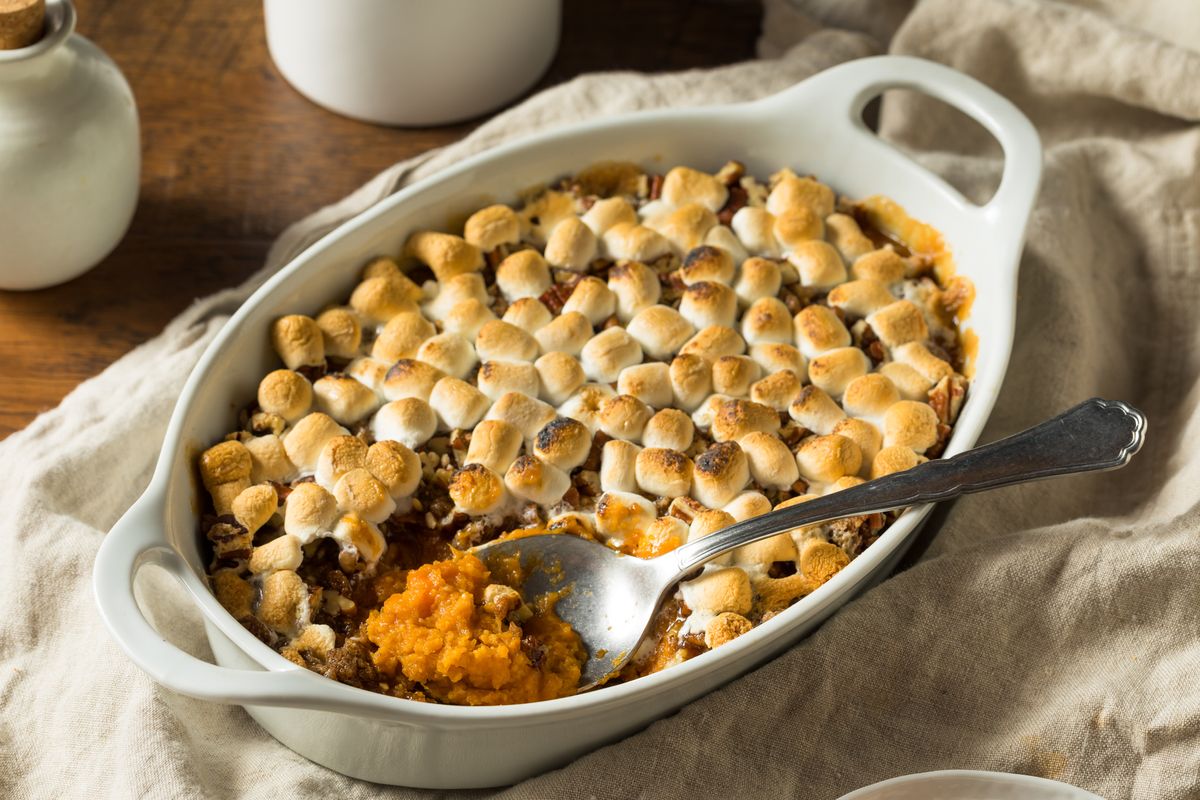 Himmlisches Ofenglück: Süßkartoffelauflauf mit Marshmallows