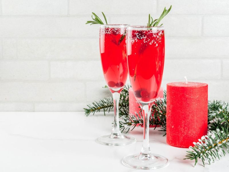 Cranberry Mimosas