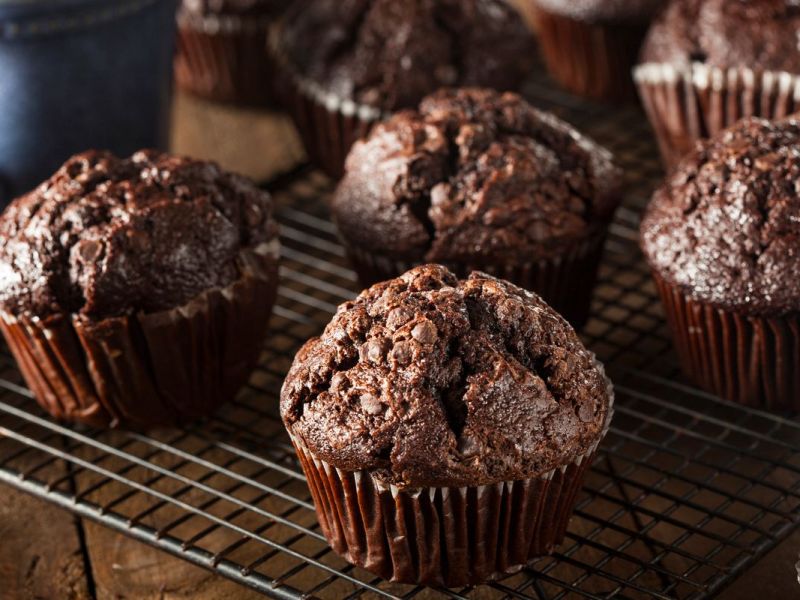 Saftige Schoko-Rotwein-Muffins nur für Erwachsene