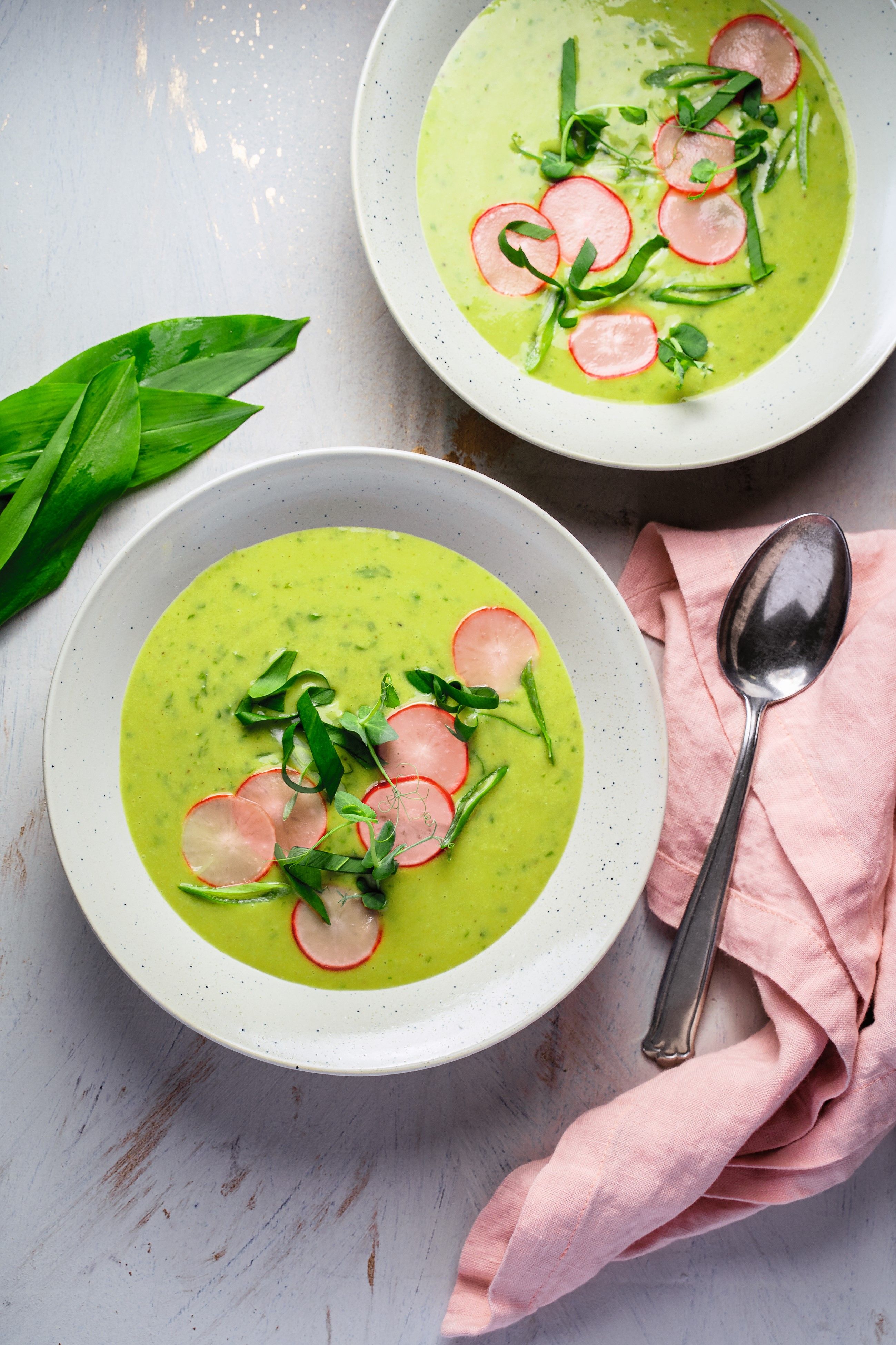 Baerlauchsuppe mit Radieschen