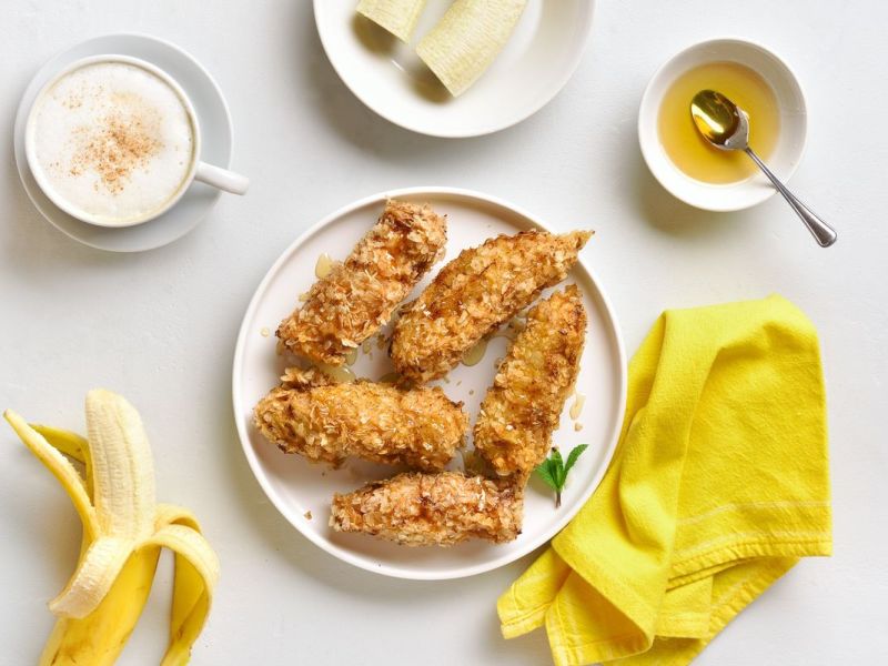 Rezept für frittierte Bananen