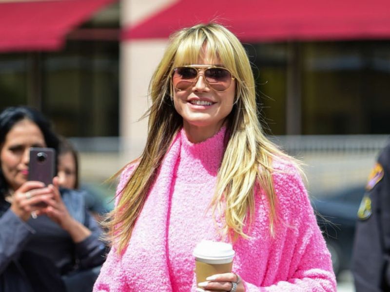 Heidi Klum mit einem Kaffee in LA. 