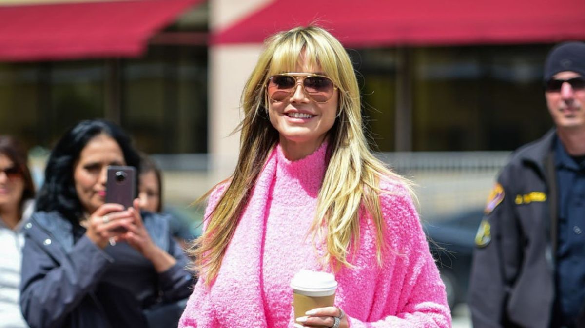 Heidi Klum mit einem Kaffee in LA. 