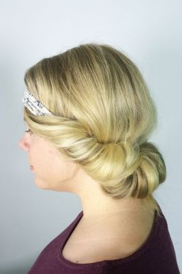 Bandana binden für lange Haare - Fertig