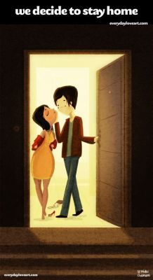 "Wir entscheiden uns, zu Hause zu bleiben." "Wir entscheiden uns, zu Hause zu bleiben."