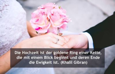 Hochzeitswünsche: Zitate