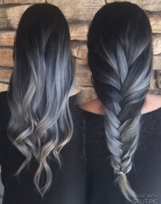 Graue Ombr&#xE9; Hair