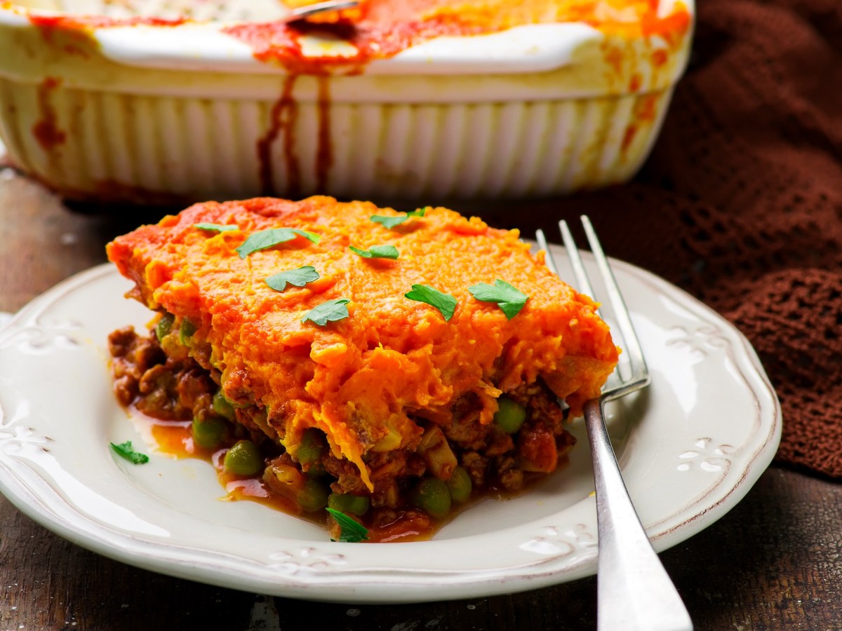 Auflauf für Veggie-Fans: Shepherd’s Pie mit Süßkartoffelhaube