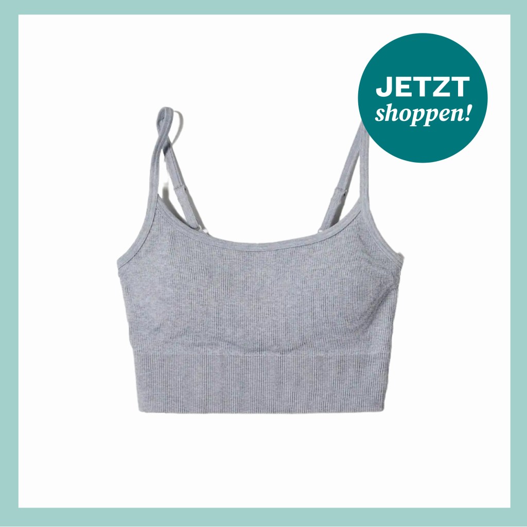 Graues Bustier mit eingebauten Soft-Cups