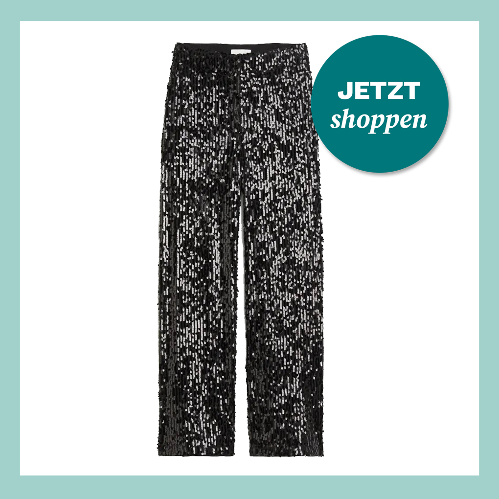 Schwarze Paillettenhose von H&M