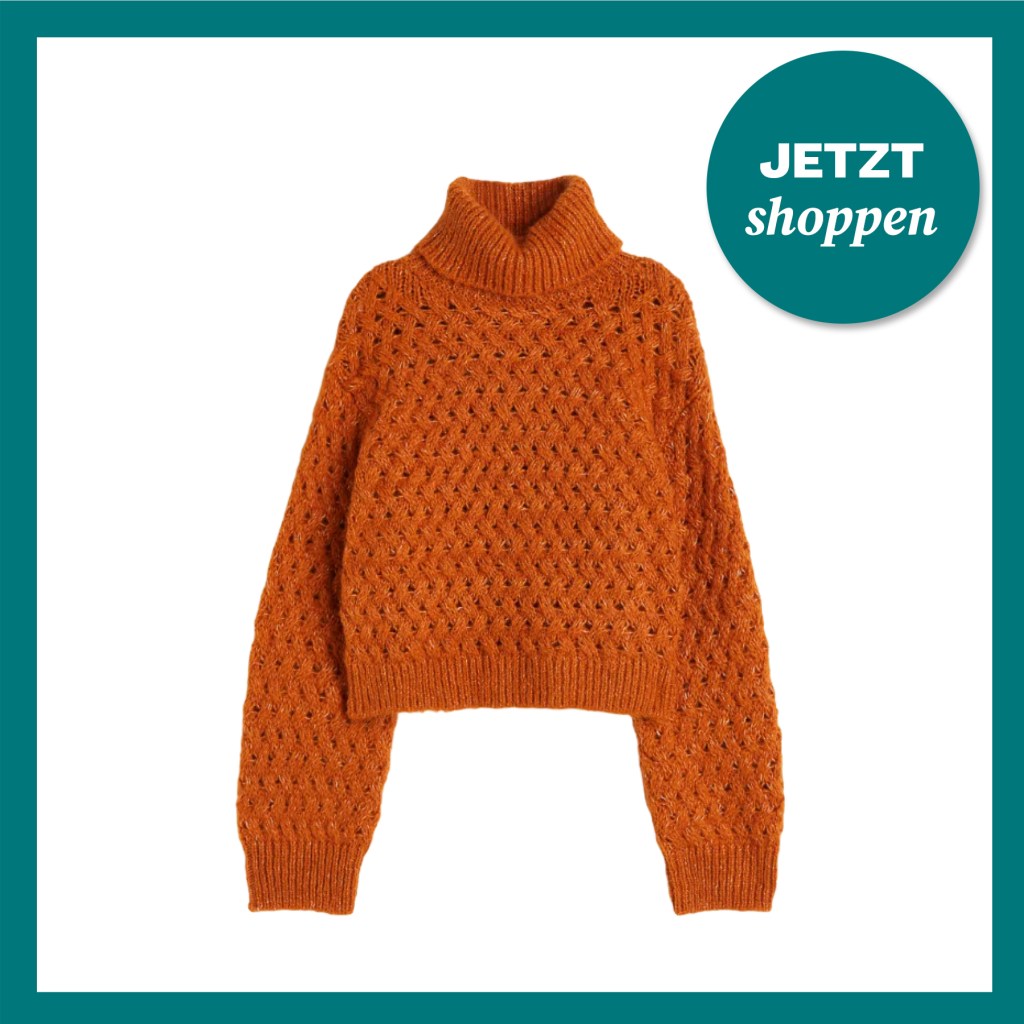 Orangefarbener Rollkragenpullover von H&M