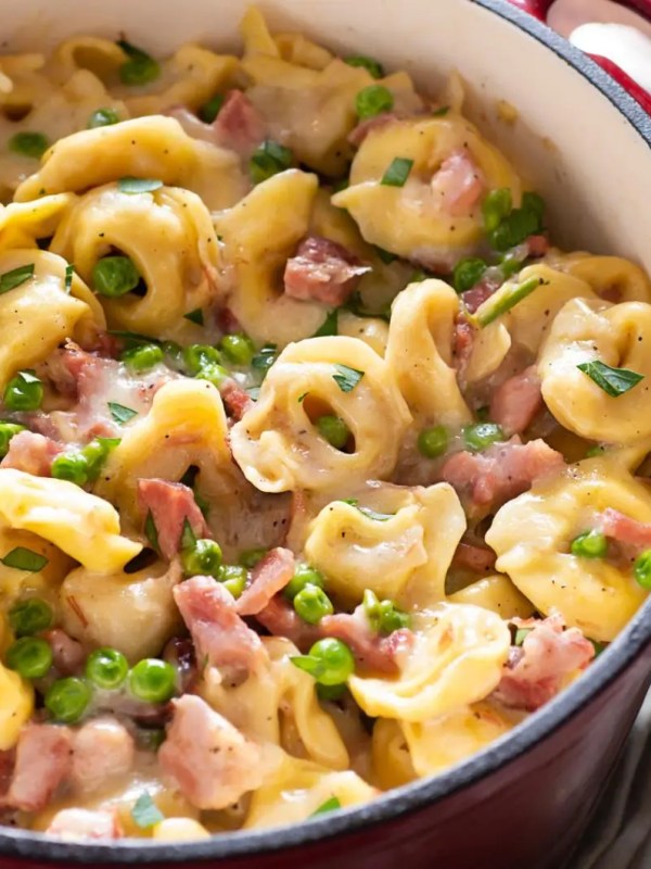Auflauf: Einfache Schinken-K&auml;se Tortellini mit Frischk&auml;se