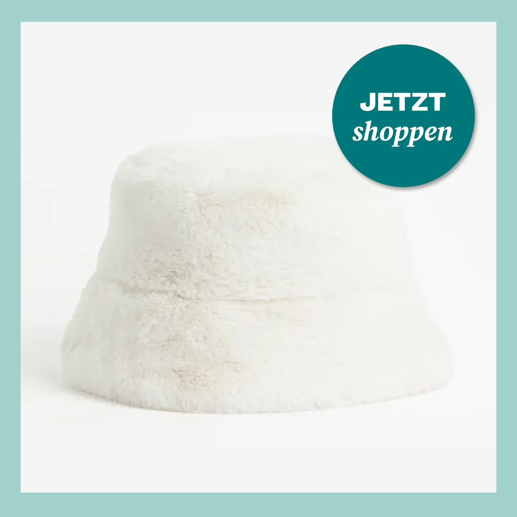 Cremefarbener Bucket hat von H&M