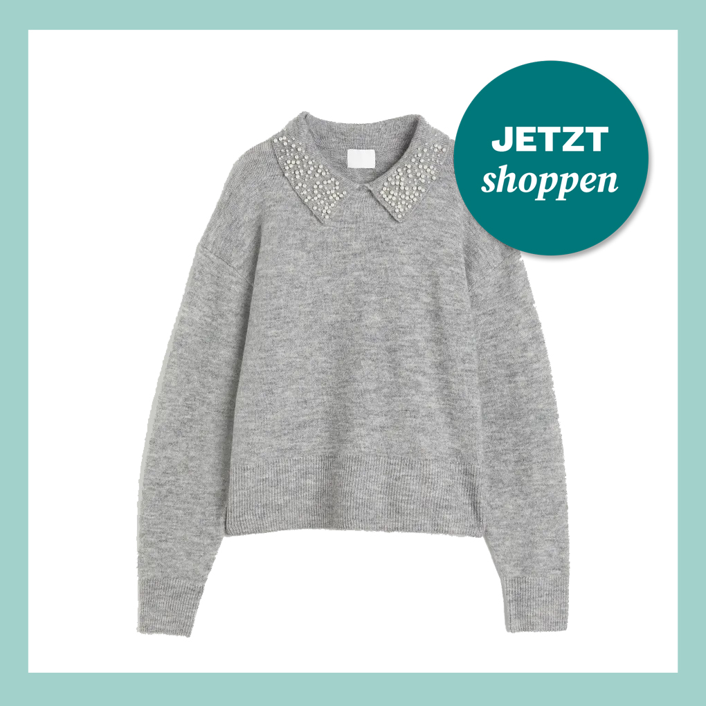 Pullover mit Perlen-Kargen von H&M