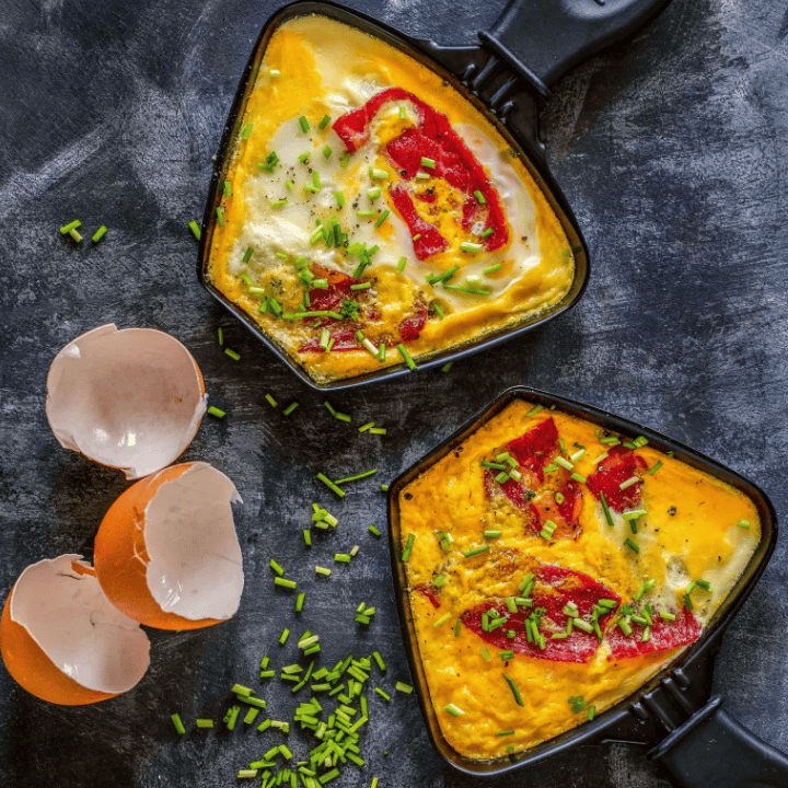 Omelette-Raclette mit Bacon