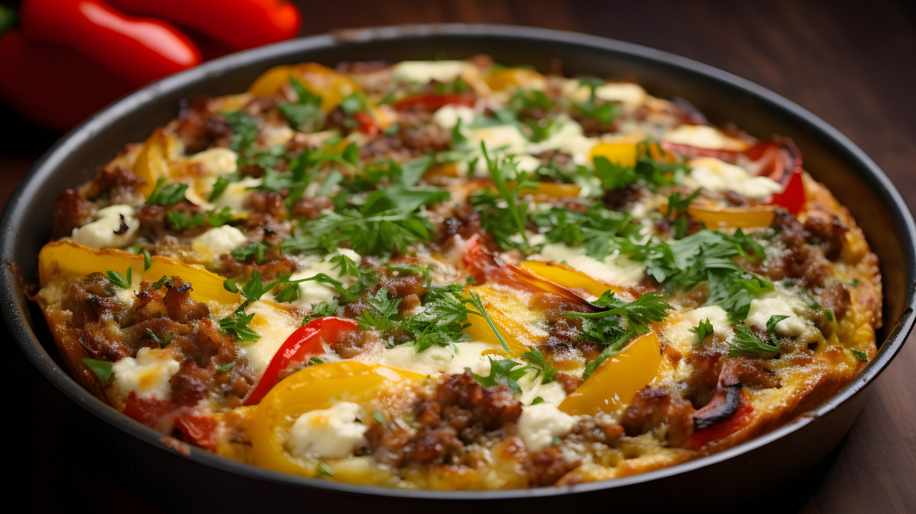 Griechischer Reisauflauf mit Feta und Hackfleisch