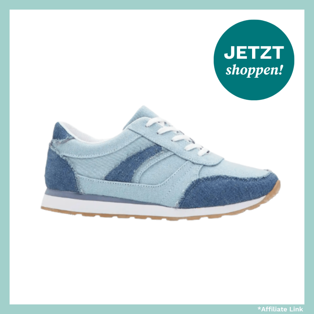 Blauer Sneaker aus Jeans-Stoff