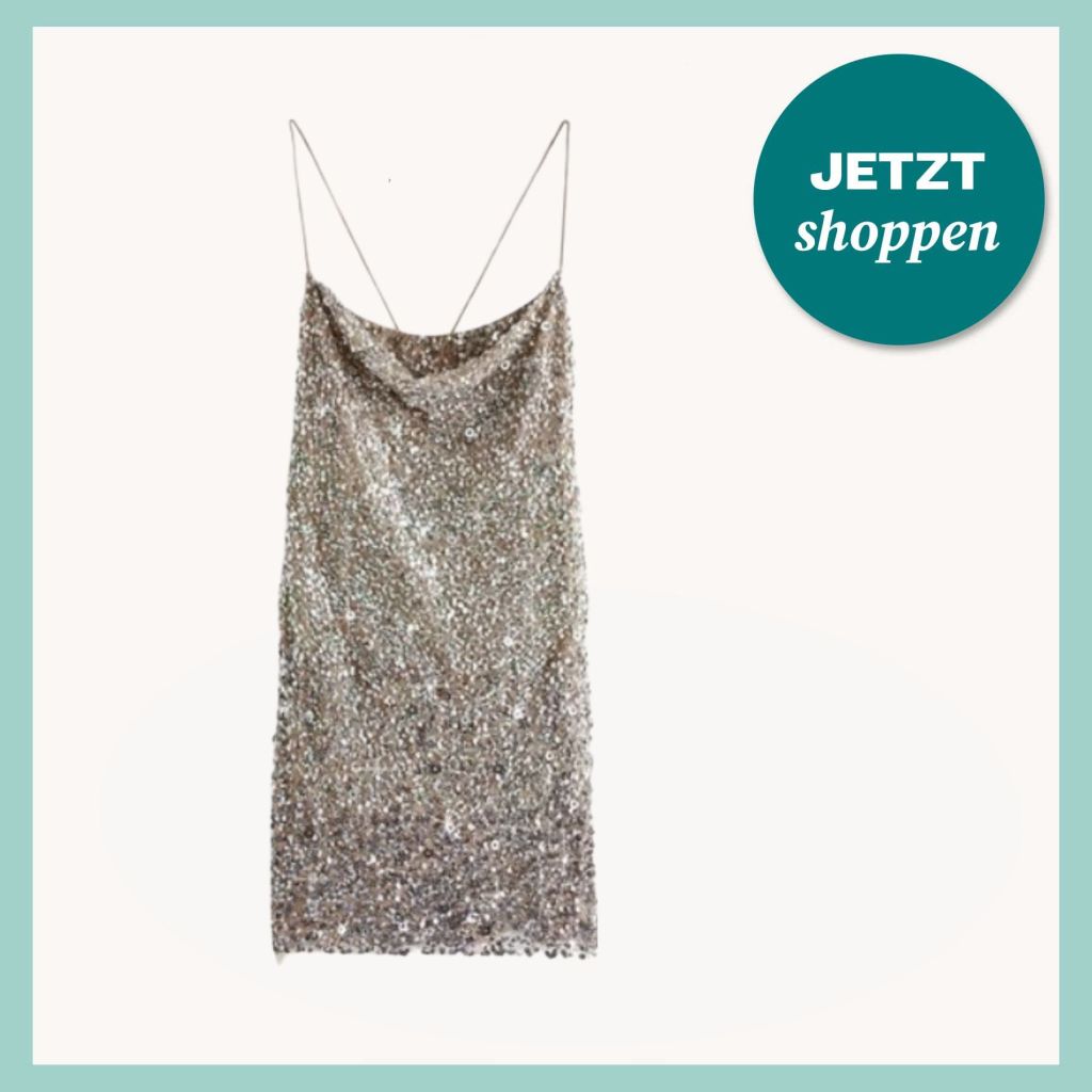Mini-Trägerkleid mit Pailletten von Next