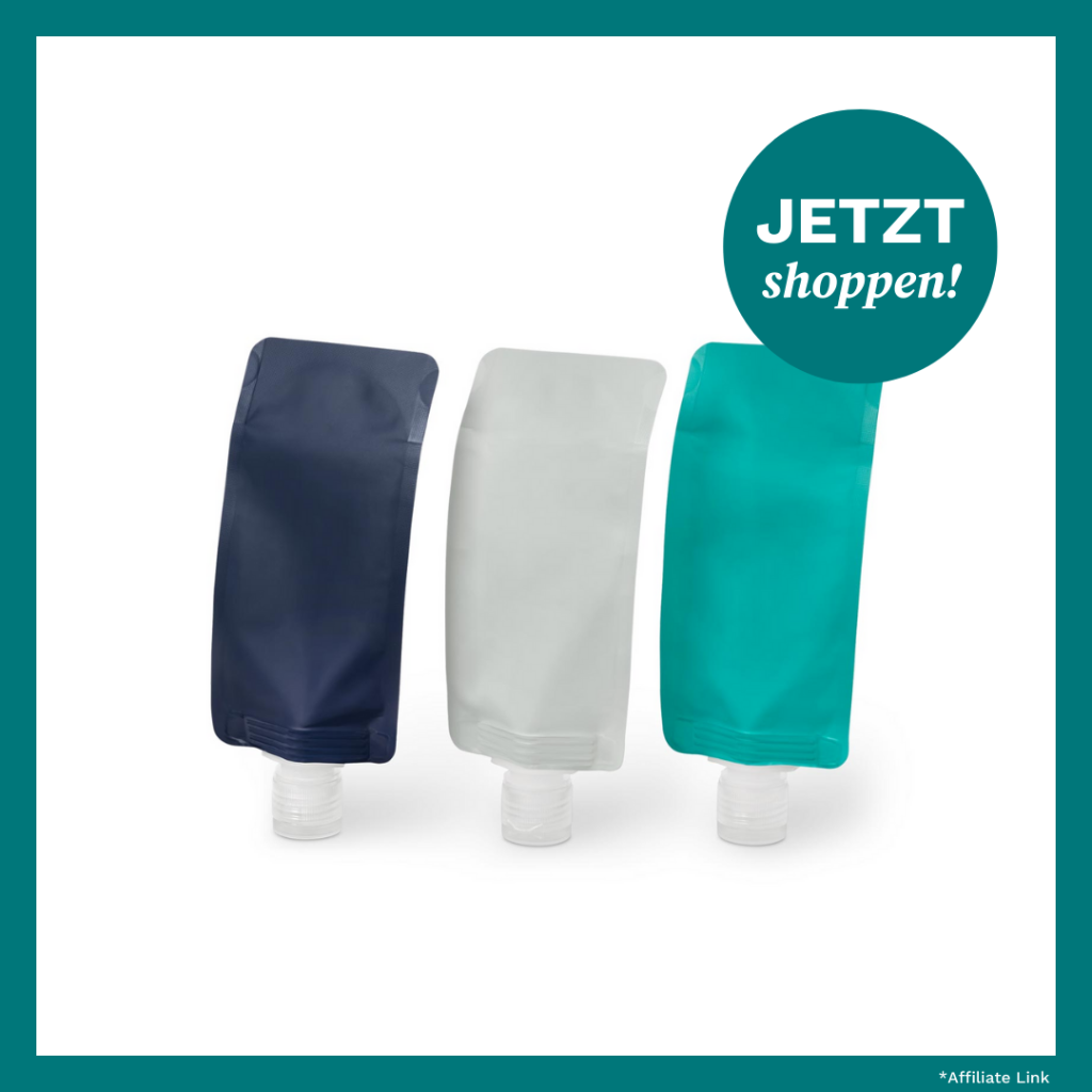 Produktbild von wiederauffüllbaren Flaschen von Tchibo.