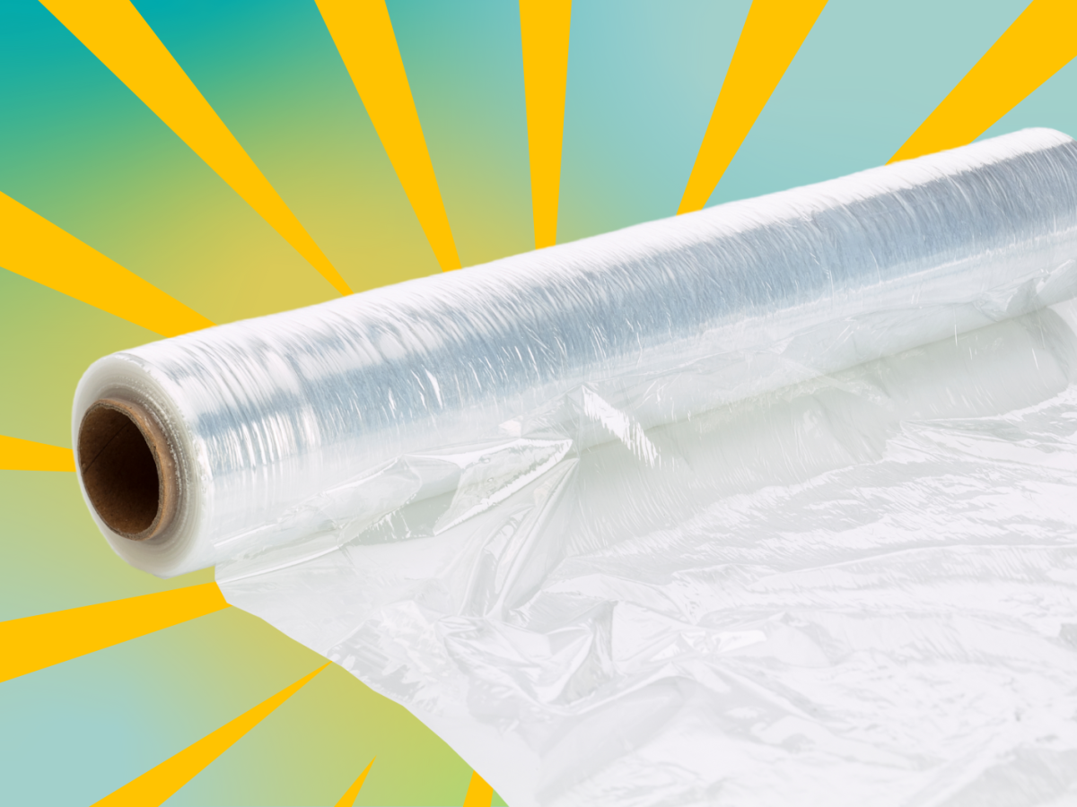 Frischhaltefolie mit Strahlen